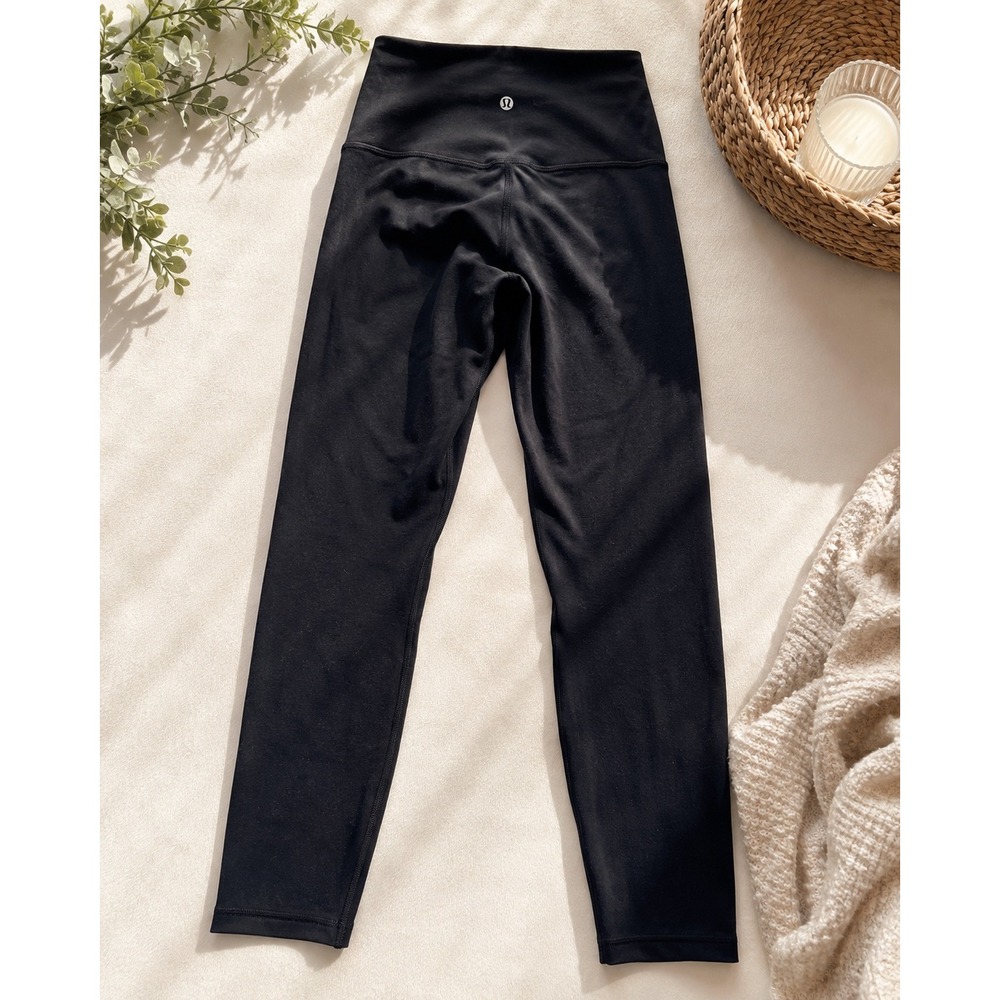 Lululemon Align Leggings Black High Rise Yoga Pants Womens 8 Full Length 28"